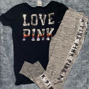 XS vs pink BLING outfit